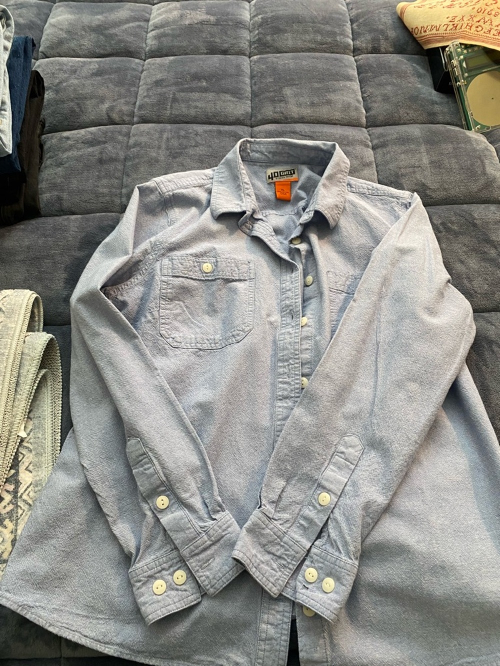 Light Blue Button-Down Shirt - Women's